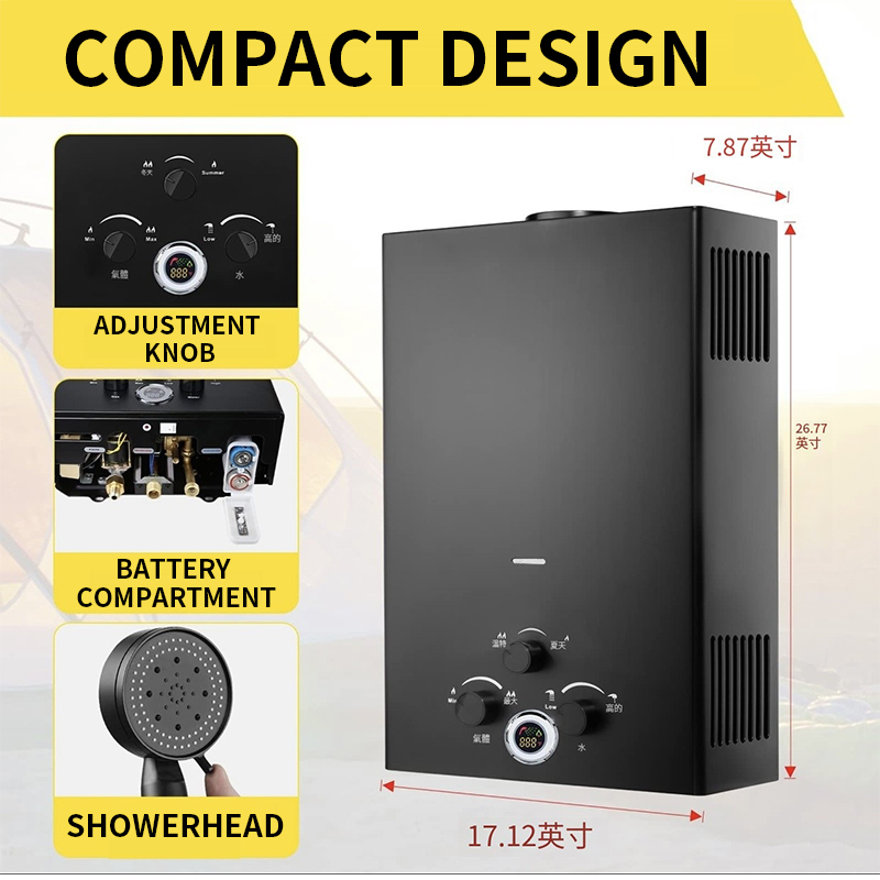 Outdoor Camping Water Heater - Проточный газовый водонагреватель 16/18/20 л с