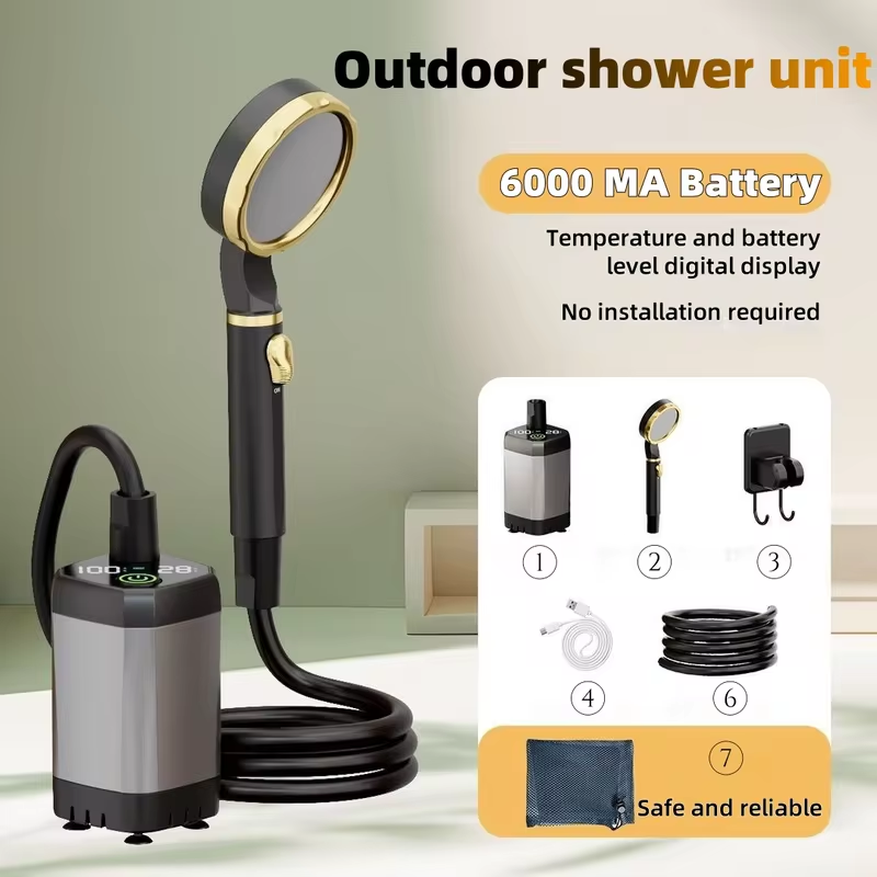Outdoor Camping Showers - Портативный электрический душ для улицы, комплект