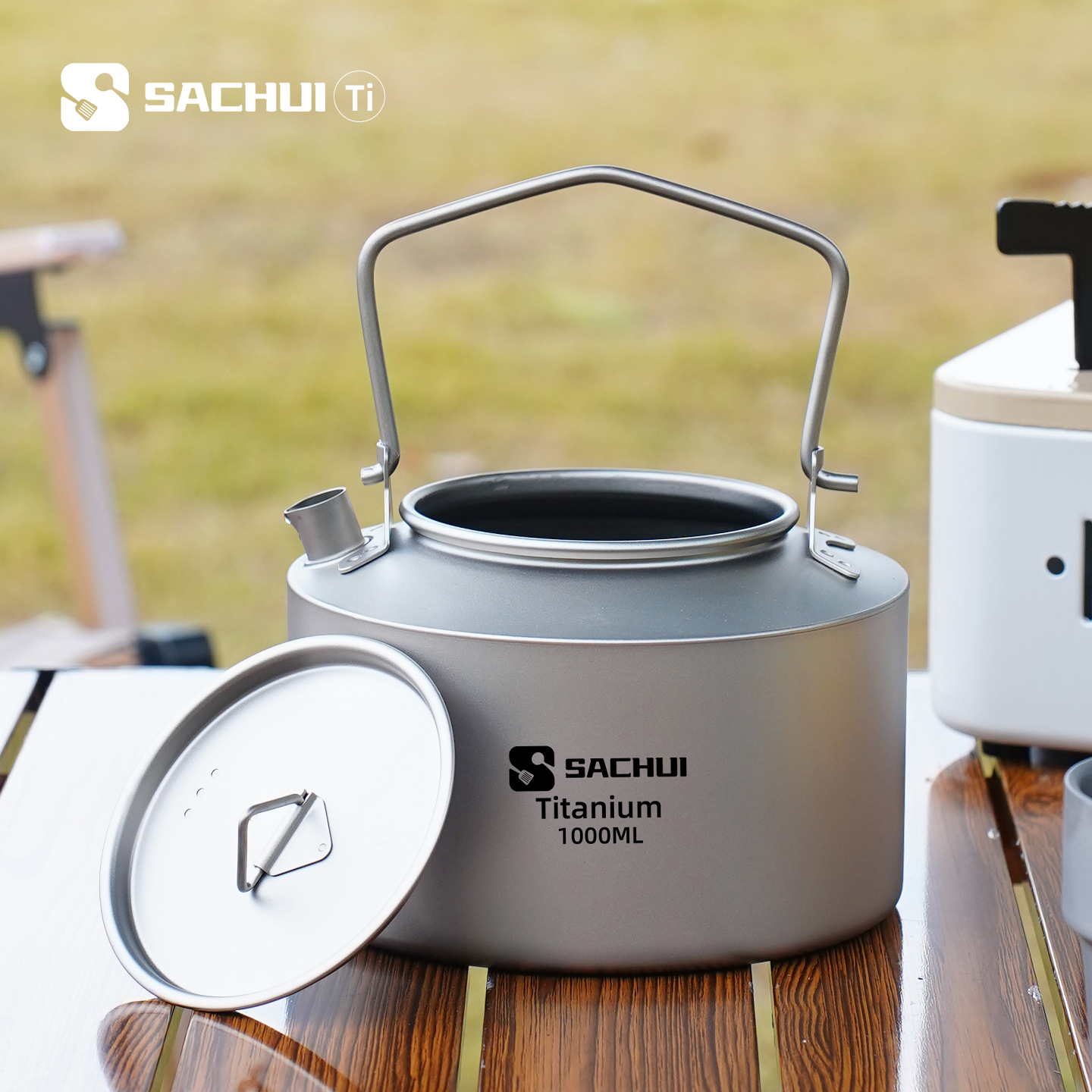 Outdoor Camping World - Чайник из чистого титана 1000 мл,