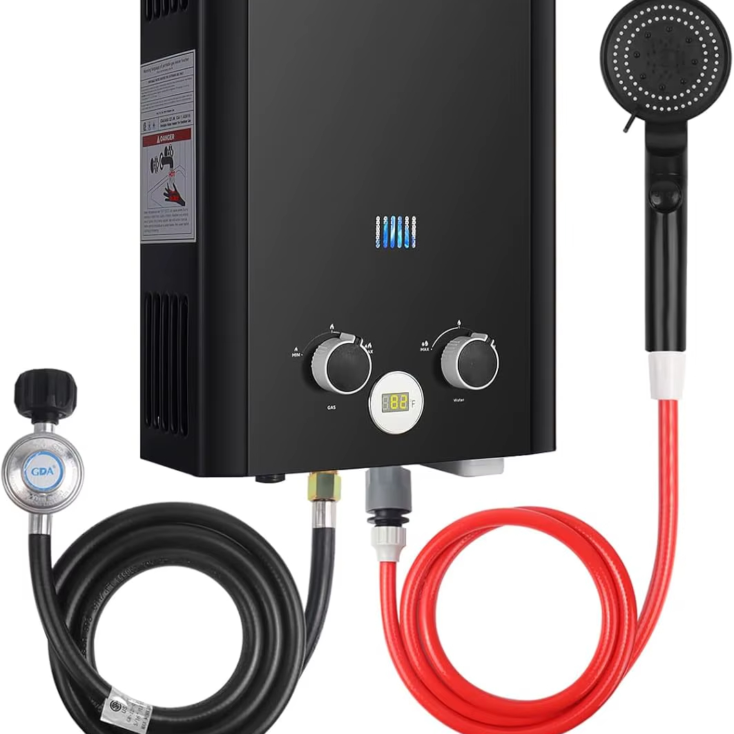 Outdoor Camping Water Heater - Пропановый проточный водонагреватель, 1.58GPM 5л, портативный
