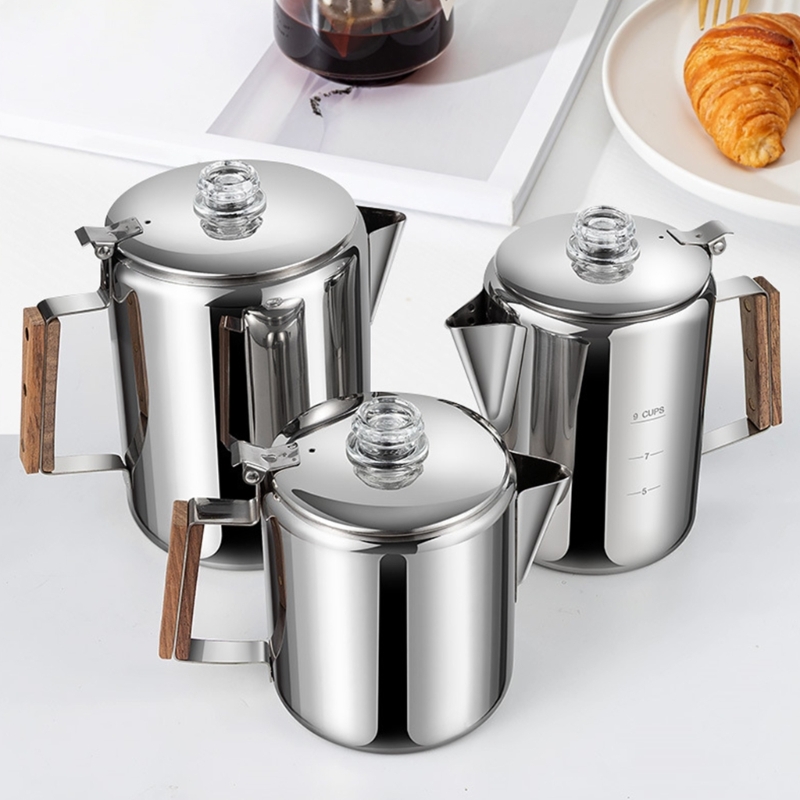Camp Percolator Coffee - Прочная нержавеющая стальная походная кофеварка, походный