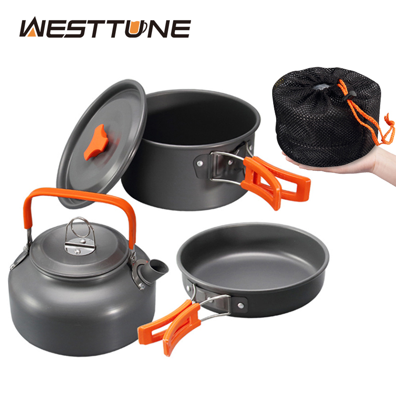 Outdoor Camping World - WESTTUNE набор посуды для кемпинга, алюминиевый