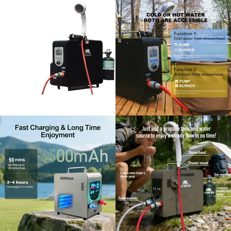 Outdoor Camping Water Heater - Портативный душ для кемпинга с функцией