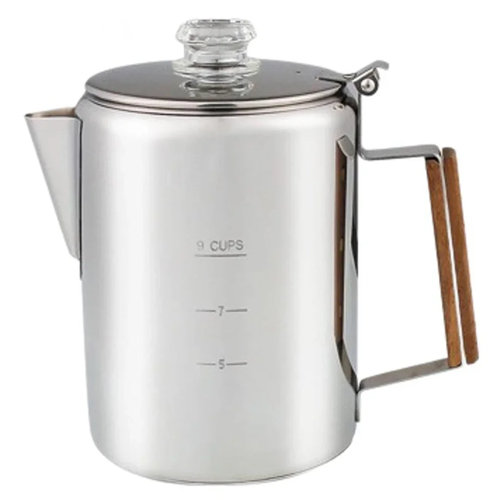Camp Percolator Coffee - 9-чашковая кофеварка, кофеварка для кемпинга, 9-чашковая