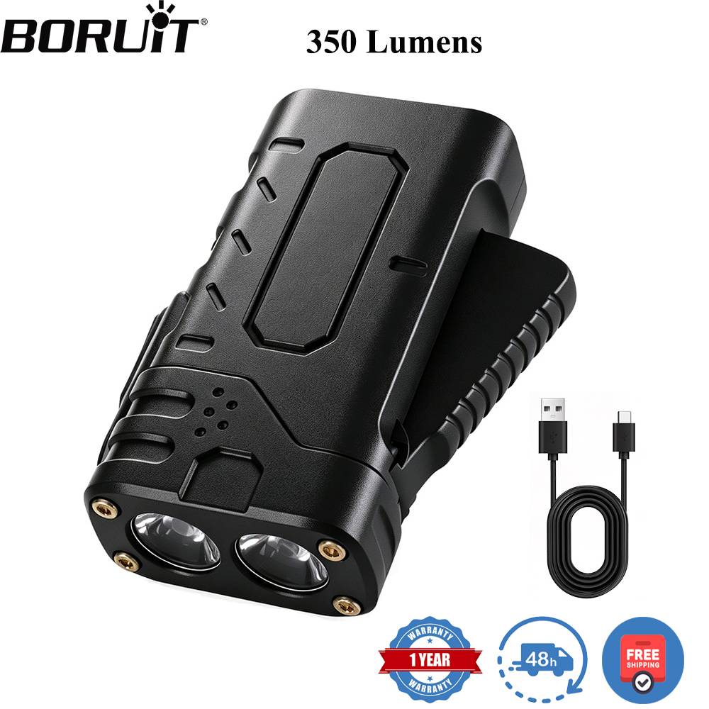 Outdoor Camping And Fishing - BORUIiT Ручной фонарь EDC с LED-подсветкой,