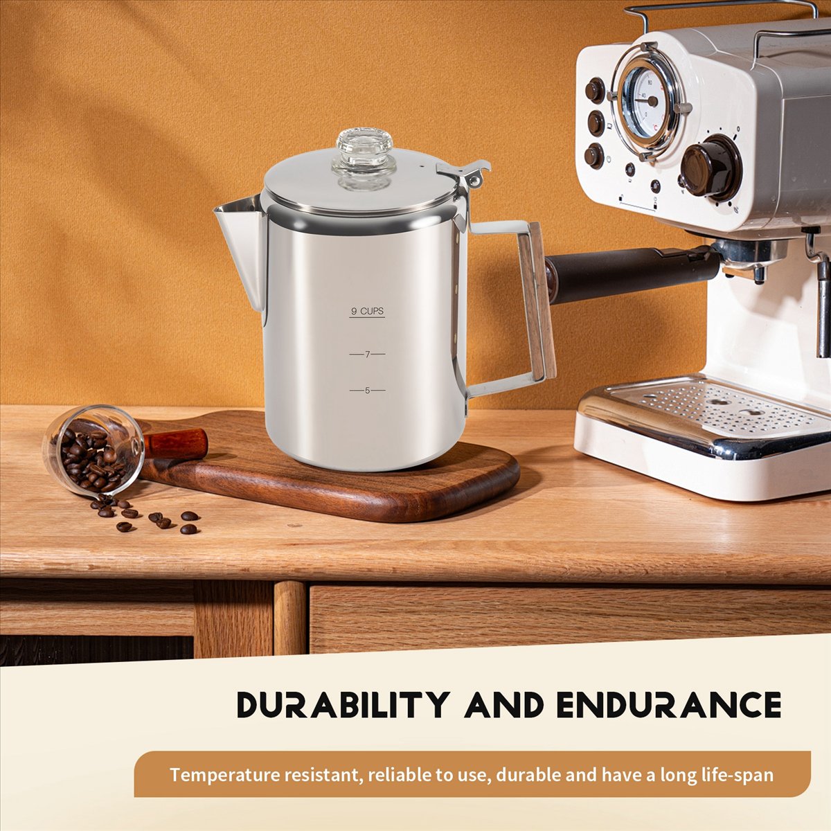 Camp Percolator Coffee - Кофеварка-перколятор HITL для плиты, для кемпинга,