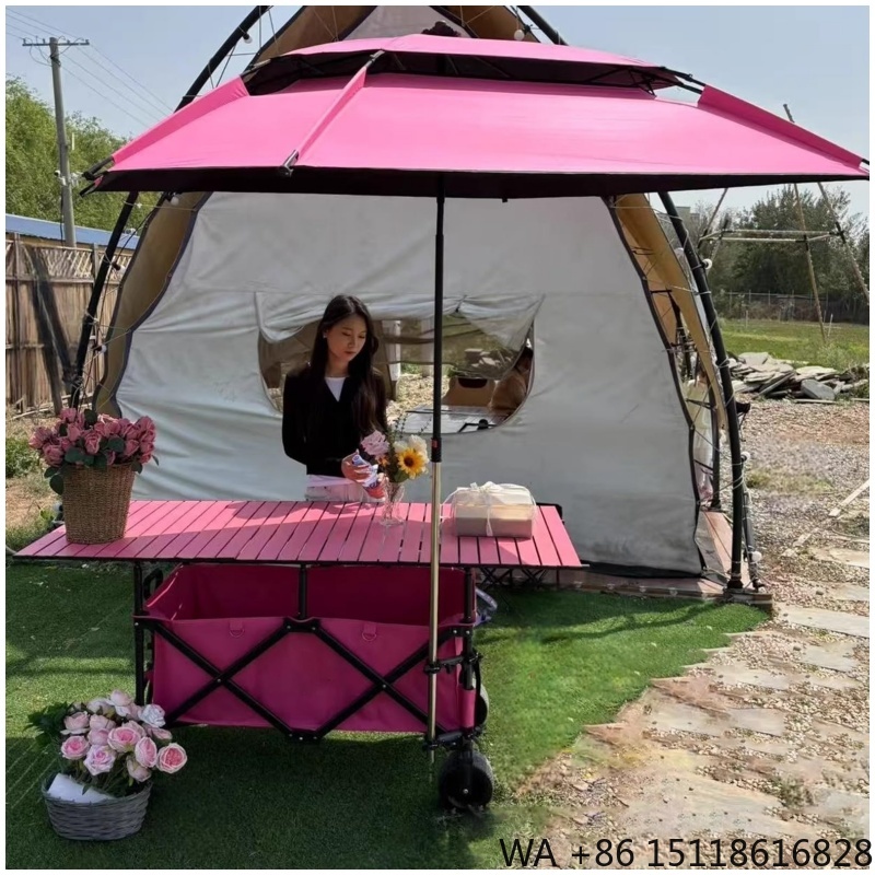 Outdoor Camping Table - Складная тележка 420 л, высококачественная, 4-позиционная,