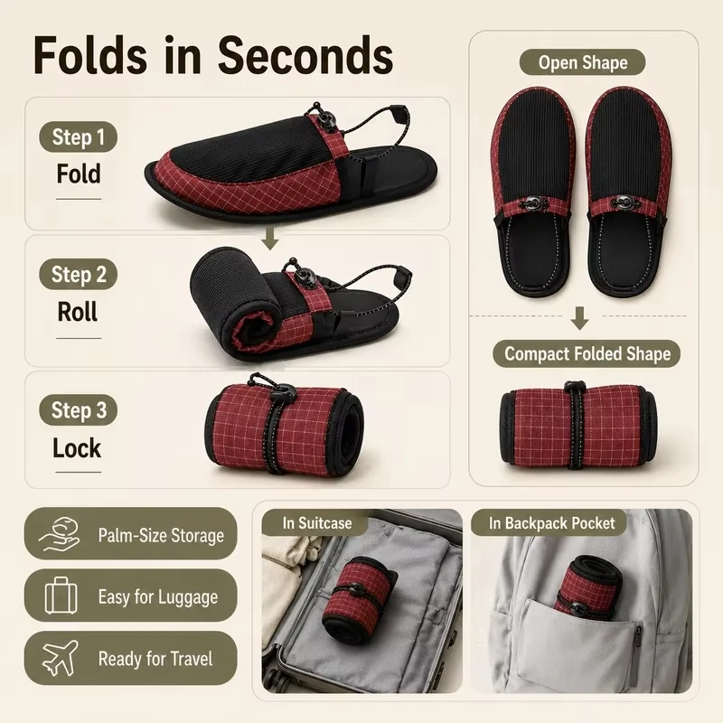 Ультралегкие складные туристич – обзор и цена Outdoor Camping Slippers