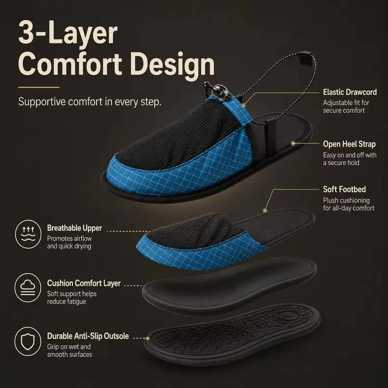 Ультралегкие складные туристич – обзор и цена Outdoor Camping Slippers