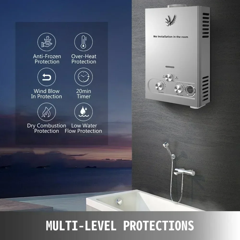 SIHAO 12L 16L 18L GPM LPG Газ  – обзор и цена Outdoor Camping Water Heater