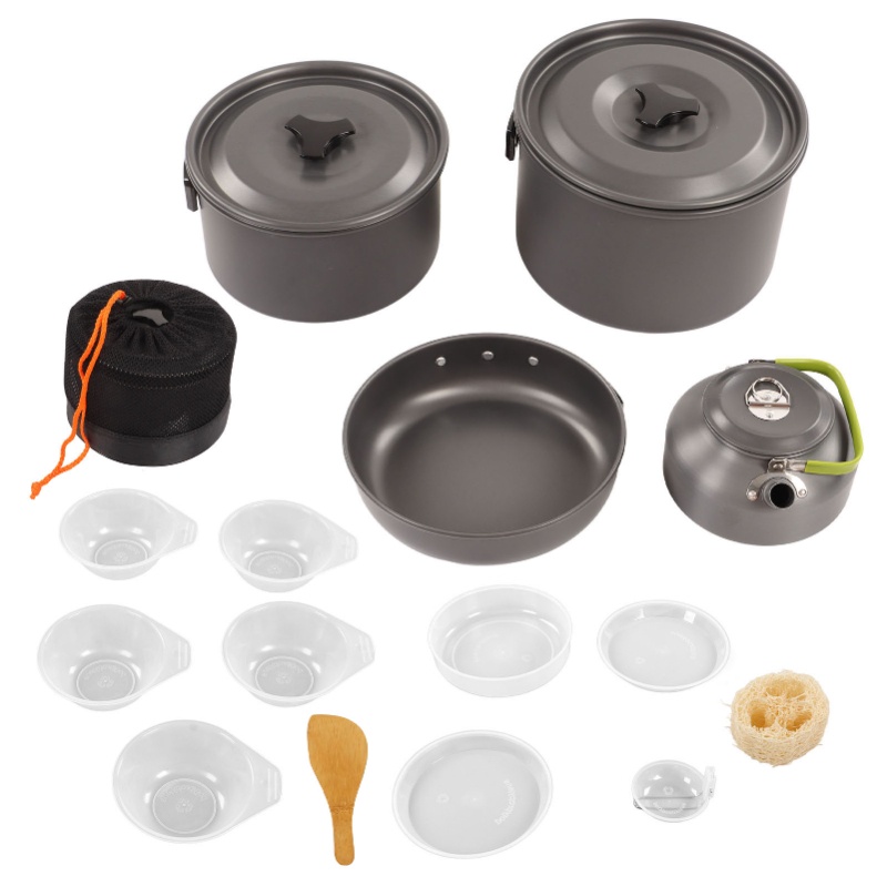 Набор походной посуды: портати – обзор и цена Outdoor Camping Kettle