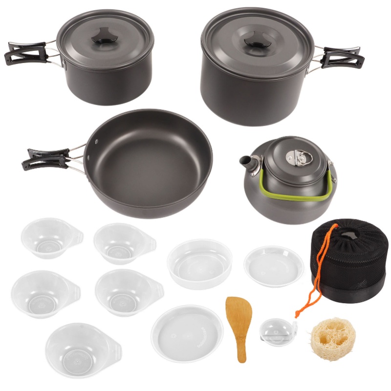 Набор походной посуды: портати – обзор и цена Outdoor Camping Kettle
