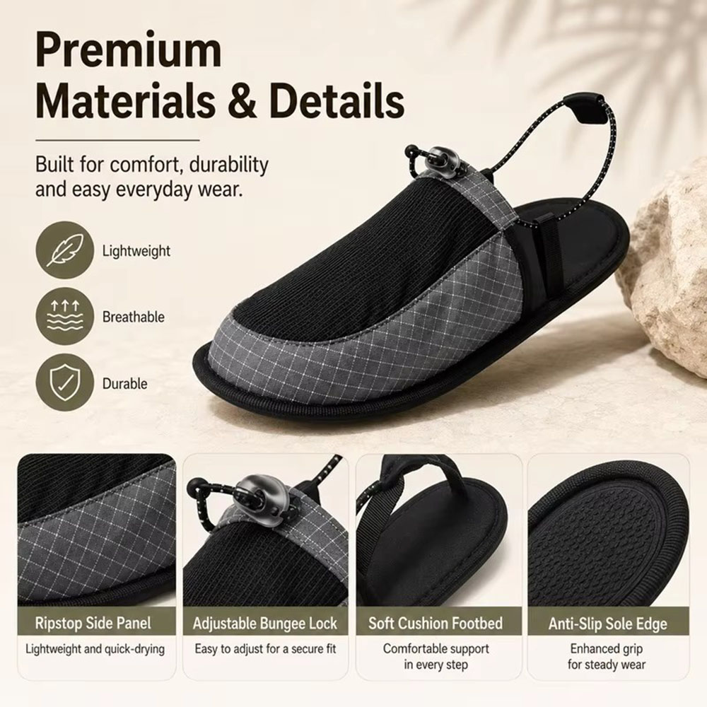 Складные быстросохнущие водные – обзор и цена Outdoor Camping Slippers