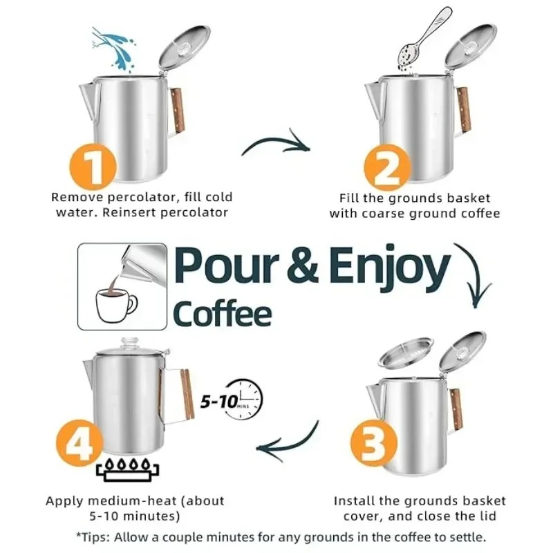 Кофеварка-перколятор из нержав – обзор и цена Camp Percolator Coffee