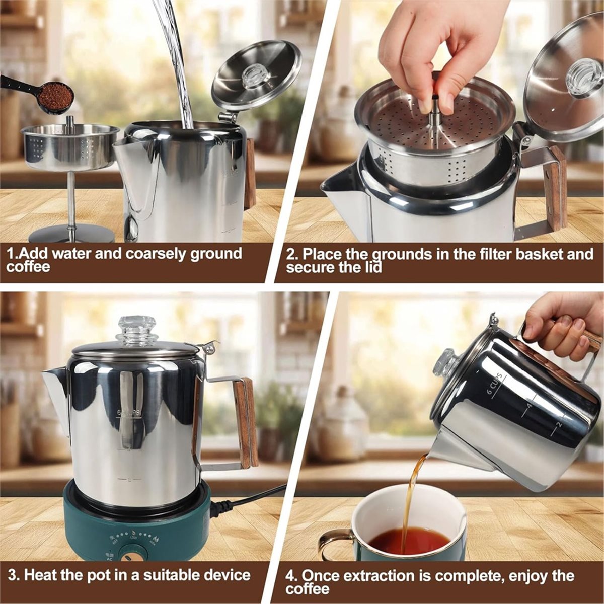 Перколятор на 6 чашек, кофейни – обзор и цена Camp Percolator Coffee