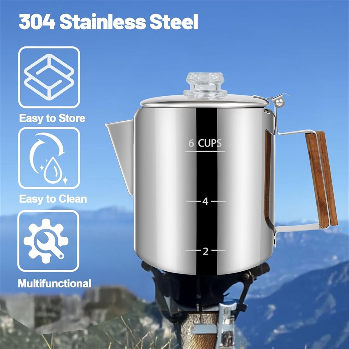 Перколятор на 6 чашек, кофейни – обзор и цена Camp Percolator Coffee