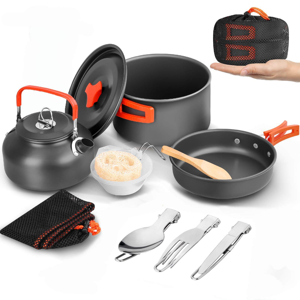 Набор походной посуды из алюми – обзор и цена Outdoor Camping Kettle